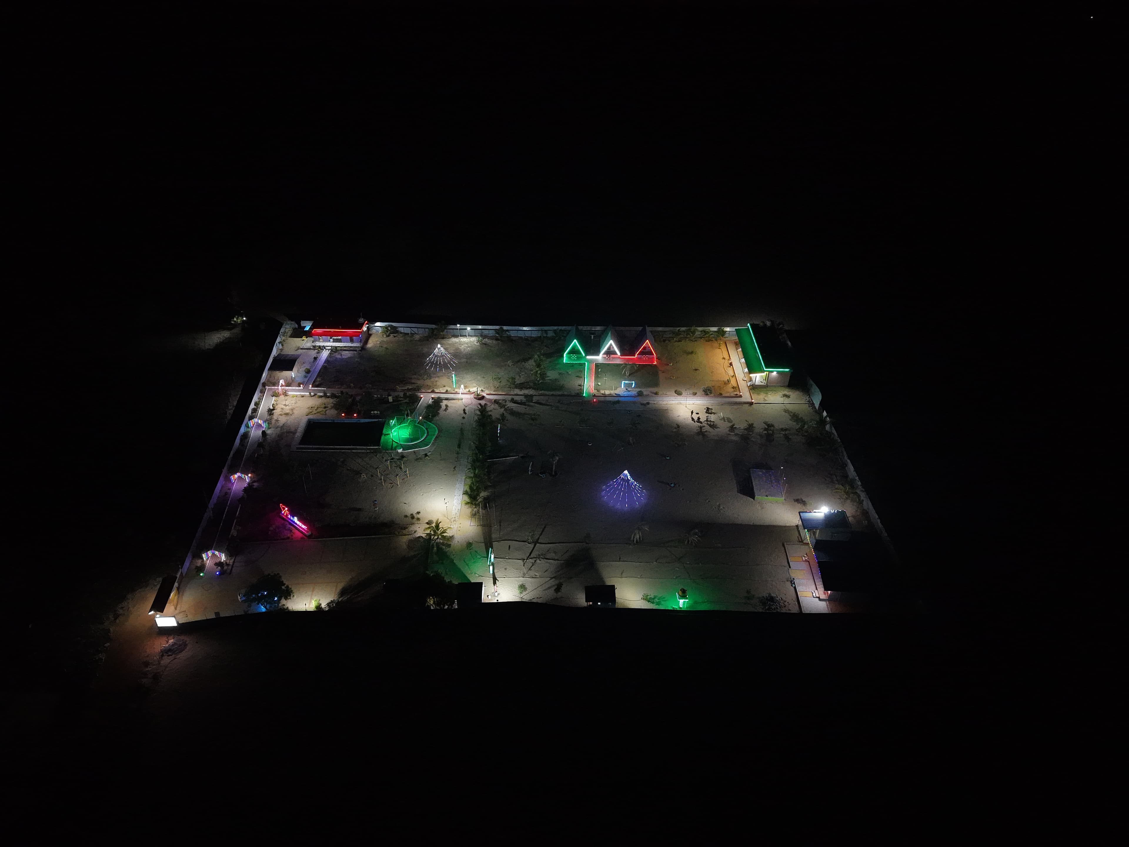 Night aerial view of SUMA Light House Beach Resort